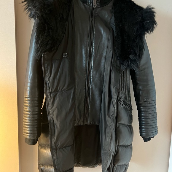 RUDSAK black leather down puffer - Picture 3 of 4